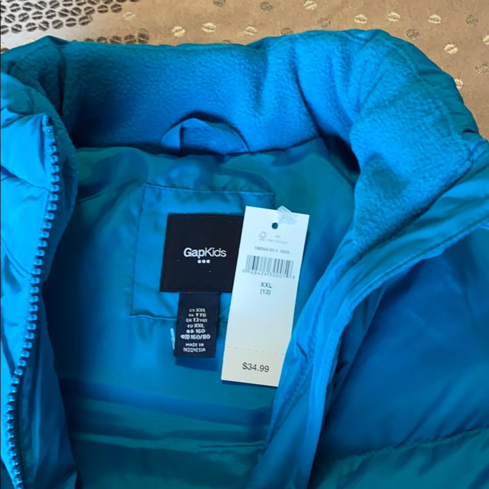 Gap Kids Down Filled Puffer Vest in Stunning Blue - Picture 4 of 7